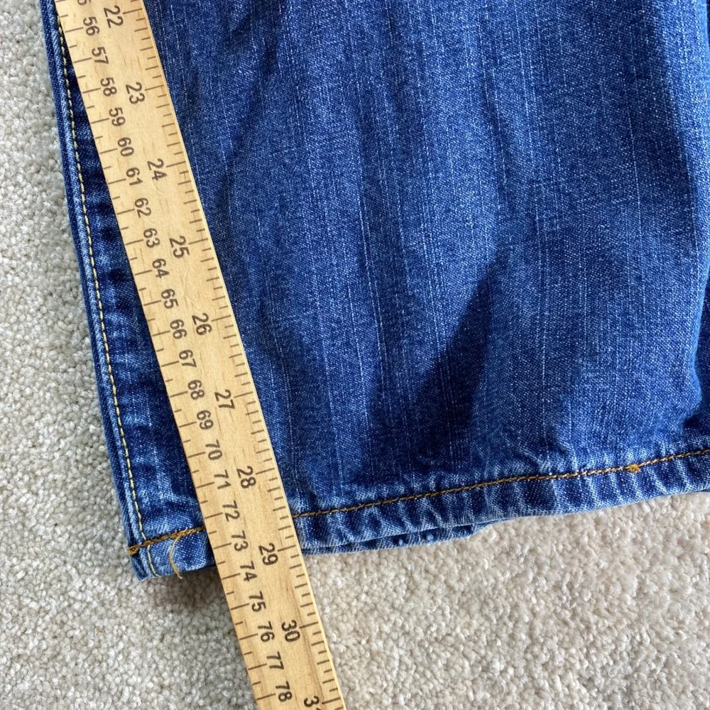 Lucky Brand Rivington Bootcut Jeans Mens 34 Short‎ Blue Medium Wash Distressed